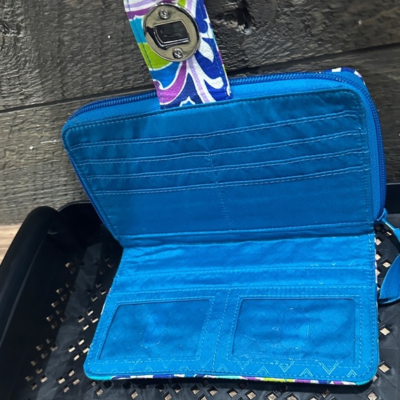 Vera Bradley Waikiki Paisley Quilted Dual Sided Twist Lock Clutch Wallet NWOT - Picture 9 of 9